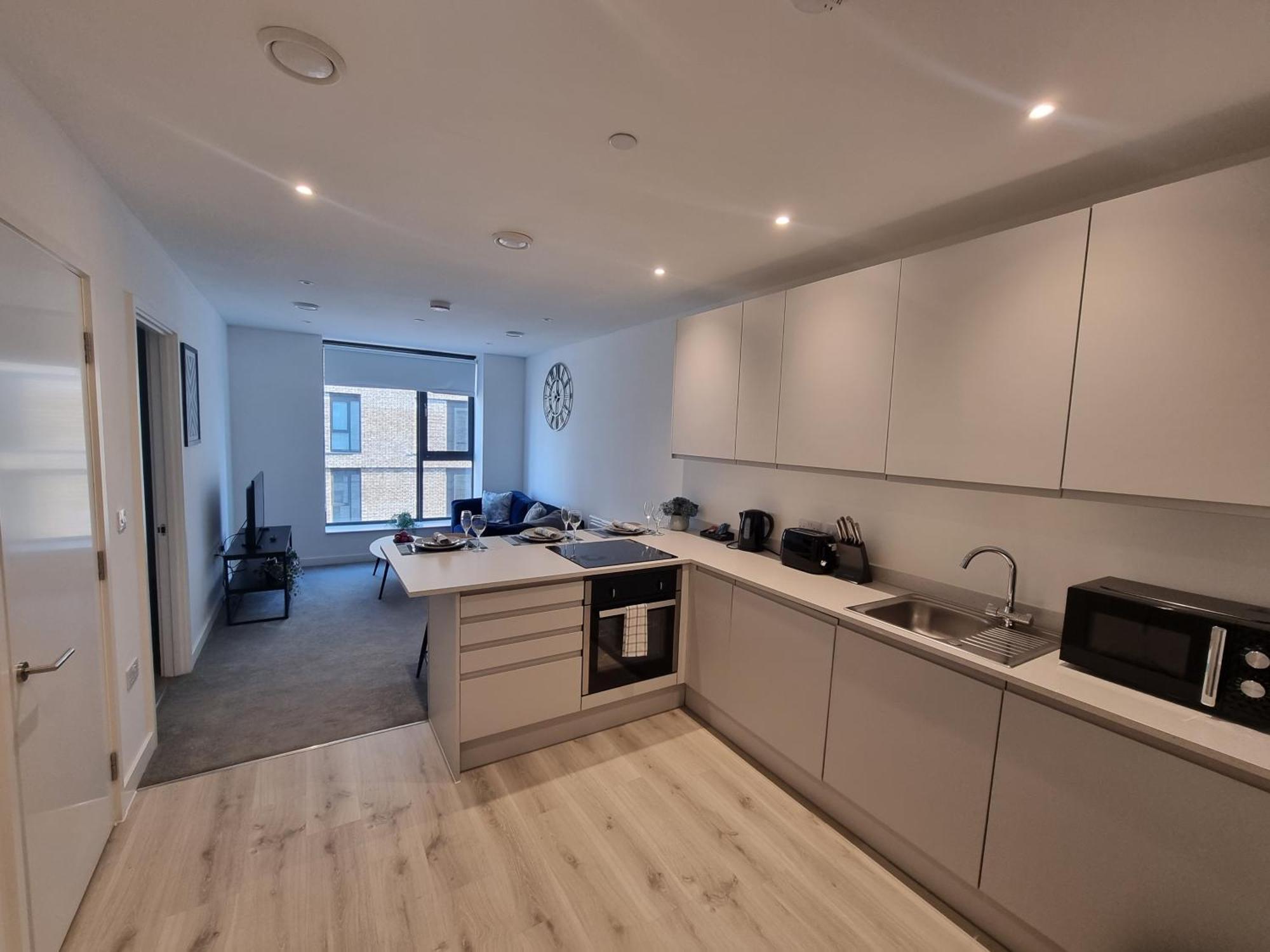 Trafford Suite Modern 1 Bed With Cinema Room Manchester Kültér fotó